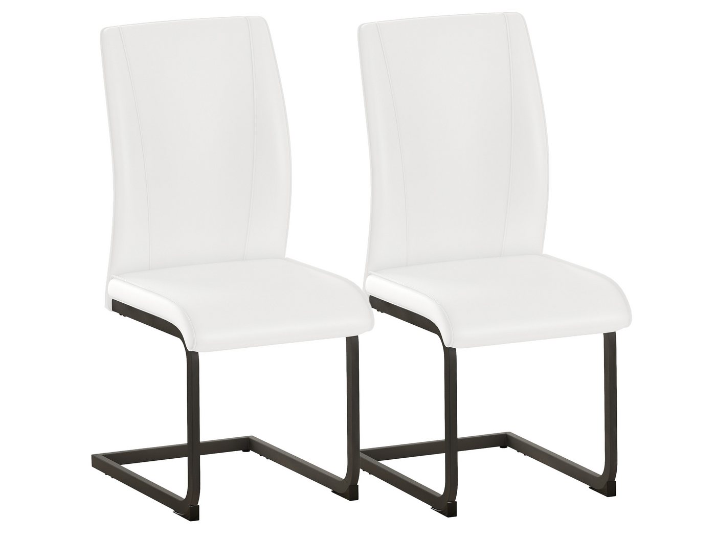 SeedWave Freischwinger 2er Set Esszimmerstühle, Kunststoff Polsterstuhl aus Metallgestell, Anti-Rutsch-Pads SeedWave Freischwinger 2er Set Esszimmerstühle, Kunststoff Polsterstuhl aus Metallgestell, Anti-Rutsch-Pads von SeedWave