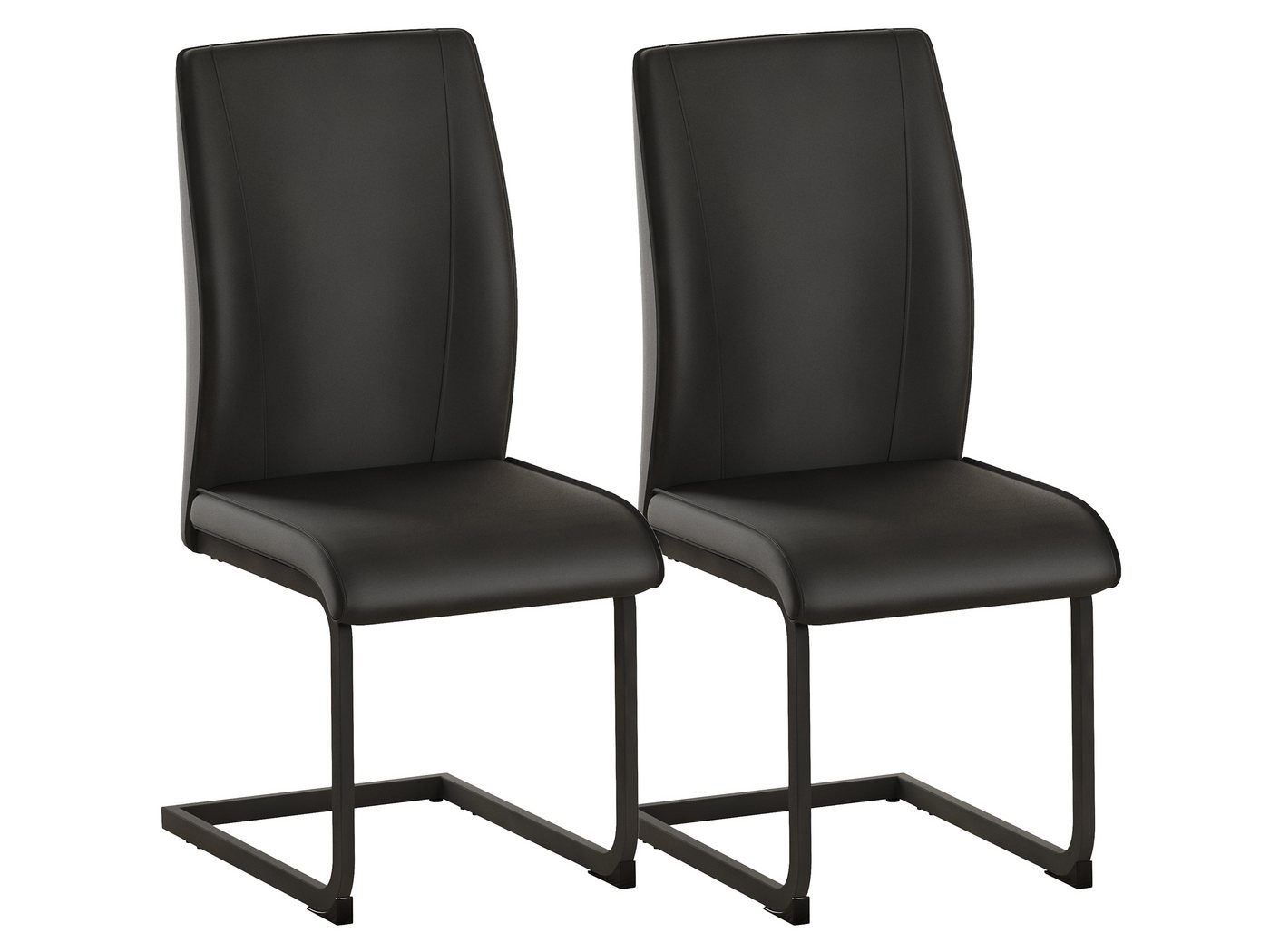 SeedWave Freischwinger 2er Set Esszimmerstühle, Kunststoff Polsterstuhl aus Metallgestell, Anti-Rutsch-Pads SeedWave Freischwinger 2er Set Esszimmerstühle, Kunststoff Polsterstuhl aus Metallgestell, Anti-Rutsch-Pads von SeedWave