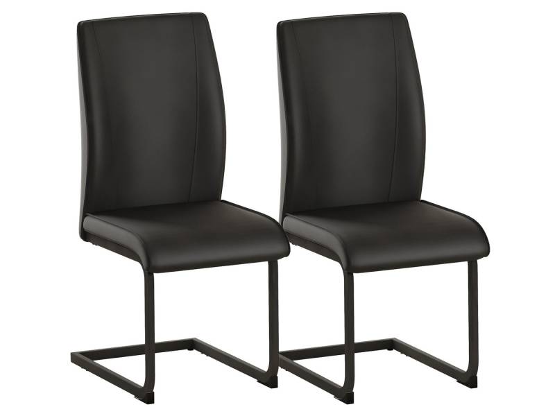 SeedWave Freischwinger 2er Set Esszimmerstühle, Kunststoff Polsterstuhl aus Metallgestell, Anti-Rutsch-Pads SeedWave Freischwinger 2er Set Esszimmerstühle, Kunststoff Polsterstuhl aus Metallgestell, Anti-Rutsch-Pads von SeedWave