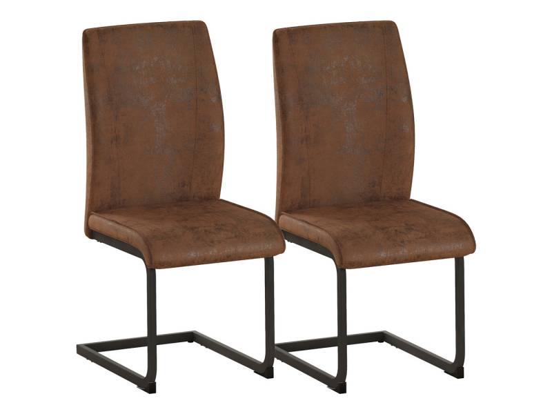 SeedWave Freischwinger 2er Set Esszimmerstühle, Kunststoff Polsterstuhl aus Metallgestell, Anti-Rutsch-Pads von SeedWave