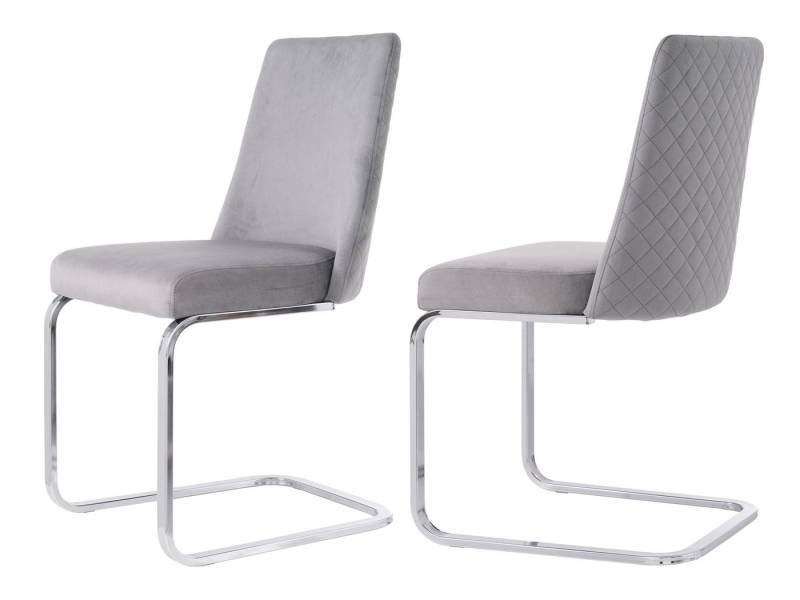 SeedWave Freischwinger Samt-Schwingstühle mit Rautenmuster Rückenlehne, Freischwinger stühle, 2er set / 4er set,Esszimmerstühle mit Metallsockel SeedWave Freischwinger Samt-Schwingstühle mit Rautenmuster Rückenlehne, Freischwinger stühle, 2er set / 4er set,Esszimmerstühle mit Metallsockel von SeedWave