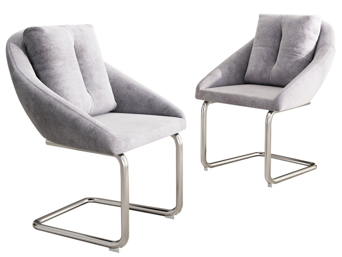 SeedWave Freischwinger Velours-Freischwinger Set aus 2, Bequeme Stühle,mit Stützkissen, Metallbogengestell, 150kg Tragkraft SeedWave Freischwinger Velours-Freischwinger Set aus 2, Bequeme Stühle,mit Stützkissen, Metallbogengestell, 150kg Tragkraft von SeedWave