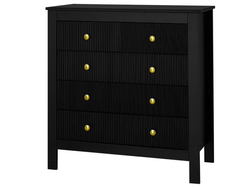 SeedWave Kommode Moderne Kommode mit 5 Schubladen, 152L, Anti-Kipp-Sicherheitsfunktion, Modernes Luxus-Design mit goldenen Akzenten, Leiser Betrieb von SeedWave
