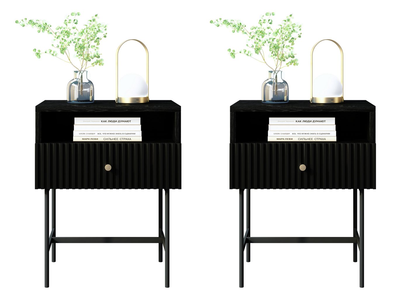 SeedWave Nachttisch Beistelltisch mit Schubladen, 2er/1er Set, Minimalismus Nachtschrank, 48x29x60 cm, Gerilltes Design, Leises Soft-Close-Schubladenschienen SeedWave Nachttisch Beistelltisch mit Schubladen, 2er/1er Set, Minimalismus Nachtschrank, 48x29x60 cm, Gerilltes Design, Leises Soft-Close-Schubladenschienen von SeedWave
