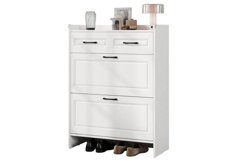 SeedWave Schuhschrank Schmaler Schuhkipper mit 4 Schuhfächern, Tischplatte mit Eckschutz 34cm Tiefe, 11,5cm Bodenfreiheit, Kippschutz-Set inklusive SeedWave Schuhschrank Schmaler Schuhkipper mit 4 Schuhfächern, Tischplatte mit Eckschutz 34cm Tiefe, 11,5cm Bodenfreiheit, Kippschutz-Set inklusive von SeedWave