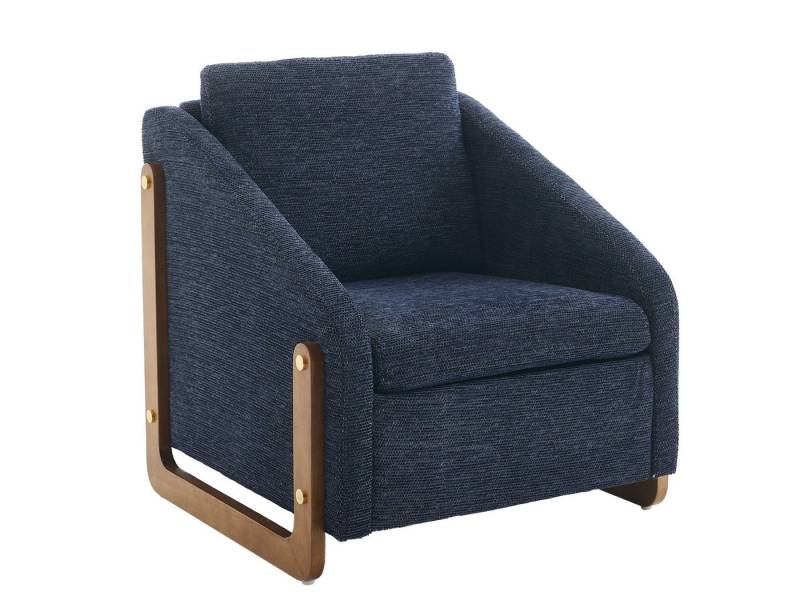 SeedWave Sessel mit Weicher Premium-Chenille-Stoff, Platzsparendes modernes Design, Ergonomische Rückenlehne und geneigte Armlehnen, Stabile Holzbeine von SeedWave