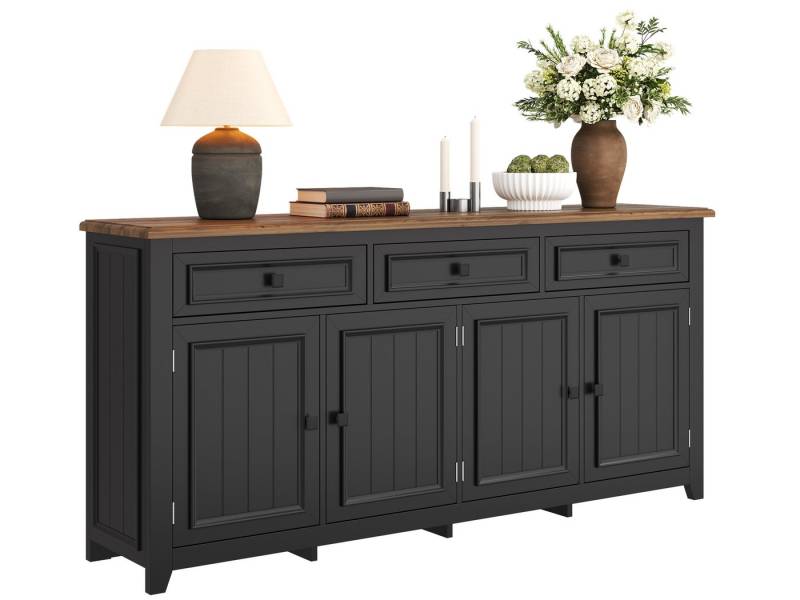SeedWave Sideboard Mehrzweck Kommode Beistellschrank mit 3 Schubladen, 4 Schranktüren SeedWave Sideboard Mehrzweck Kommode Beistellschrank mit 3 Schubladen, 4 Schranktüren von SeedWave