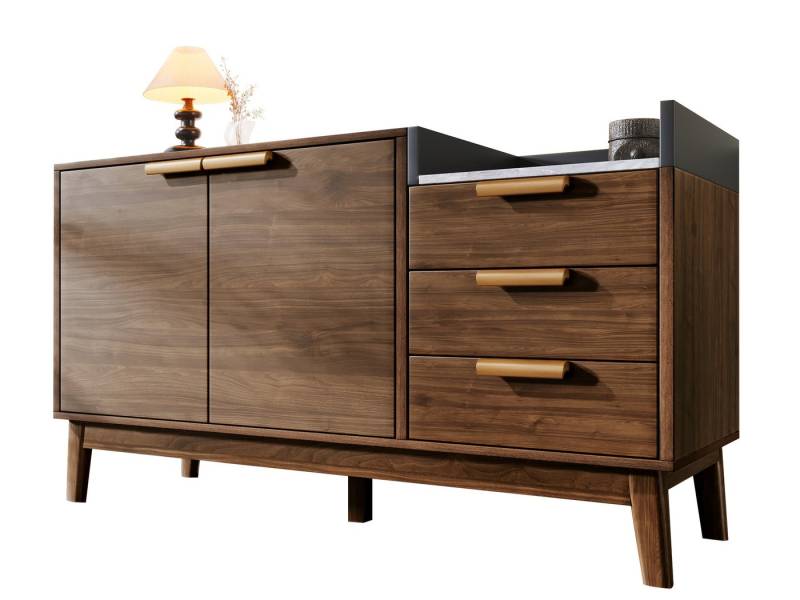 SeedWave Sideboard Vielseitige Kommode mit 1 Ablageboden in Marmor-Optik, Viel Stauraum, 2 geschlossene Staufächer inkl. 1 höhenverstellbarer Einlegeboden SeedWave Sideboard Vielseitige Kommode mit 1 Ablageboden in Marmor-Optik, Viel Stauraum, 2 geschlossene Staufächer inkl. 1 höhenverstellbarer Einlegeboden von SeedWave