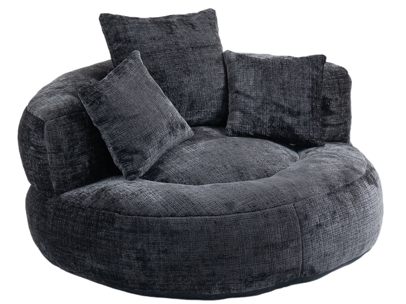 SeedWave Sitzsack mit Unterstützend Rückenlehne, Chenille-Stoff, Memory Foam Füllung, Ergonomische Unterstützung mit 3 Kissen, Großzügige Größe, Lazy Sofa von SeedWave