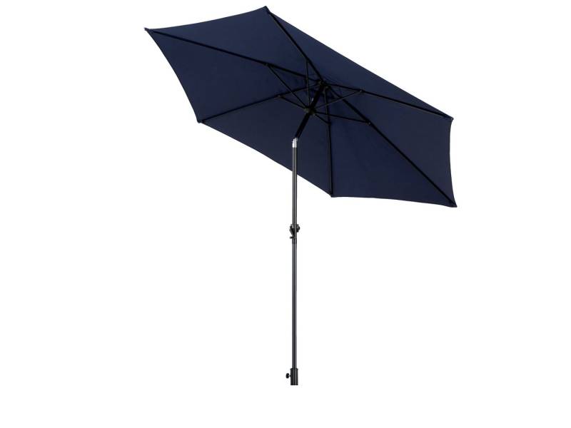 SeedWave Sonnenschirm mit wasserdichtem Polyester, 360°Drehung, einfache Kurbel, 264x264 cm, stabiler 12-Rippenrahmen, für Balkon, Garten oder Strand von SeedWave