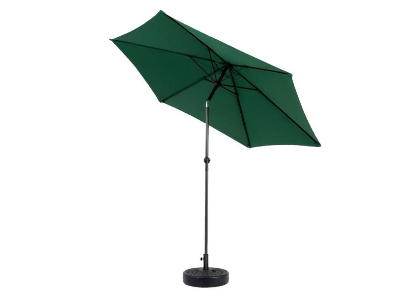 SeedWave Sonnenschirm mit wasserdichtem Polyester, 360°Drehung, einfache Kurbel, 264x264 cm, stabiler 12-Rippenrahmen, für Balkon, Garten oder Strand von SeedWave