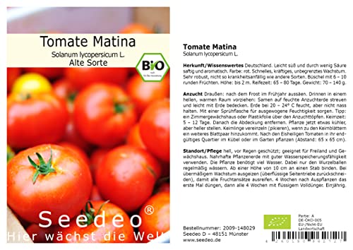 Seedeo® Tomate Matina (Lycopersicum L.) 25 Samen BIO von Seedeo Gemüse Raritäten