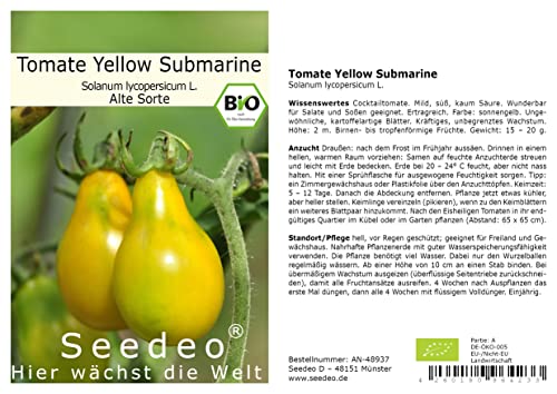 Seedeo® Tomate Yellow Submarine (Lycopersicum L.) 30 Samen BIO von Seedeo Gemüse Raritäten