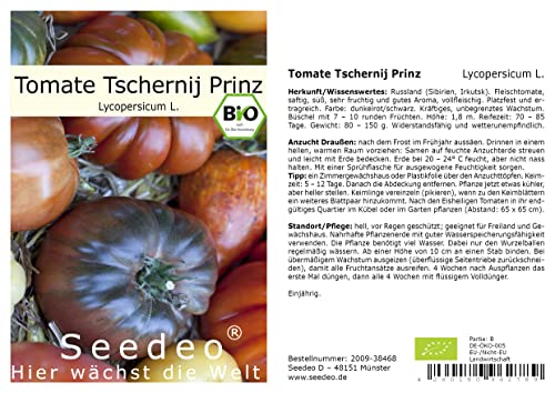 Seedeo® Tomate Tschernij Prinz (Lycopersicum L.) 25 Samen BIO von Seedeo Gemüse Raritäten
