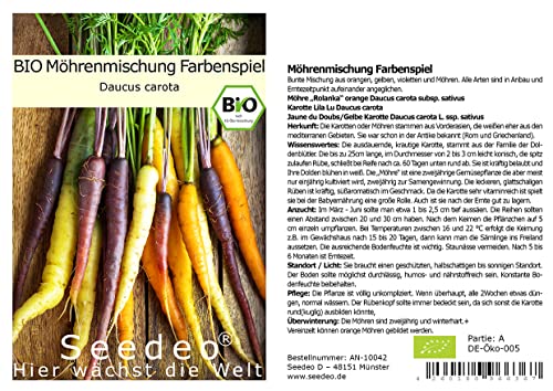 Seedeo® Möhrenmischung Farbenspiel ca. 1000 Samen BIO von Seedeo