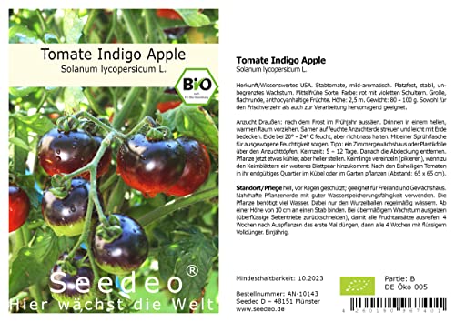 Seedeo® Tomate Indigo Apple (Lycopersicum L.) 20 Samen BIO von Seedeo