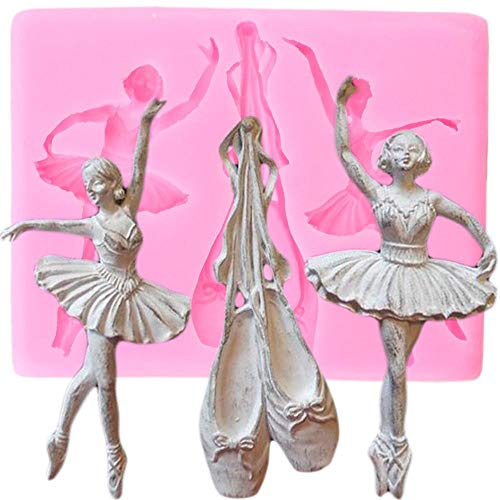 1 x Ballett-Tänzer-Schuhe, Silikonform für DIY-Fondant-Form, Gelee-Shots, Schokolade, handgefertigt, Eiswürfel, Desserts, Seife, Cupcake, Kuchendekoration, Gummipaste, Pudding, Süßigkeiten, Kristall von Seedomes