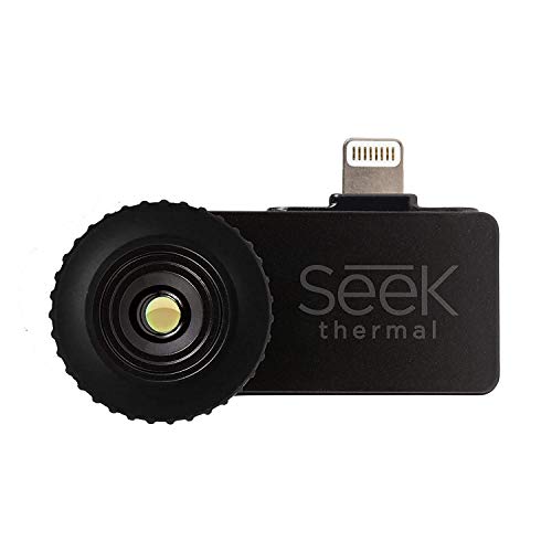 Seek Thermal Compact Preiswerte Wärmebildkamera mit Lightning Anschluss und Wasserdichtem Schutzgehäuse Kompatibel mit Apple iOS Smartphones - Schwarz von Seek Thermal