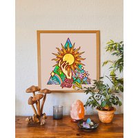 Seize The Day // Sun Art Print - Magisch, Okkult, Witchy Einzigartige Wanddekoration Seize The Day // Sun Art Print - Magisch, Okkult, Witchy Einzigartige Wanddekoration von SeeknRevel