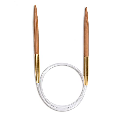 KA Circular Knitting Needle 16" US 11 8.0mm KA04293 Rundstricknadeln, Bamboo, Beige, US 7 4.5mm von Seeknit