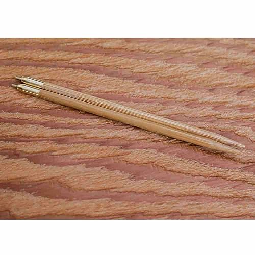 Seeknit KA58812 Stricken Nadeln Spitze, Bamboo, Beige, 14cm, 9mm, Schraubengröße M4, 2 Count von Seeknit