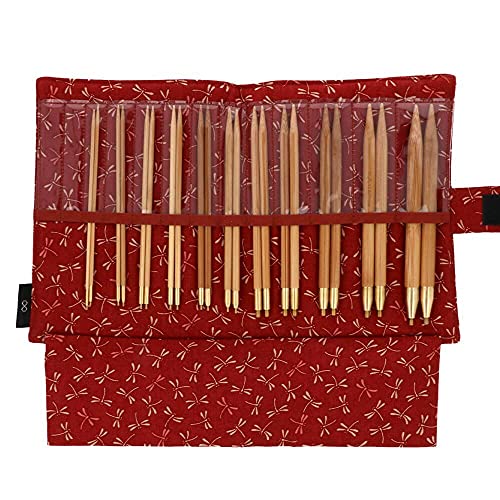 Seeknit KA58860-02 Rundstricknadeln Set, Bamboo, Rot, Standard von Seeknit