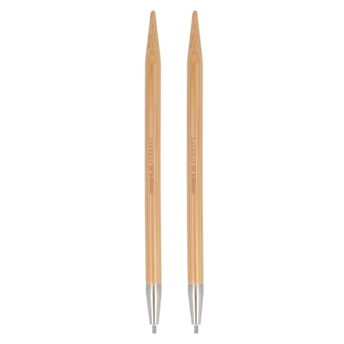 Seeknit KA61043 Curve M2 austauschbare Stricknadelspitze – leichte Spitze für Strickprojekte, Bambus, braun, 12.5cm x 6mm von Seeknit
