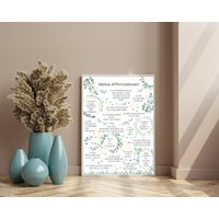 Affirmationsposter Selbstliebe Eukalyptus, Achtsamkeit Im Alltag, Positive Glaubenssätze, Tägliche Affirmationen Routine von SeelenDesigns