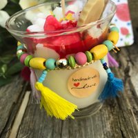 Buntes Schoko-Erdbeer-Eis , Sojawachs, Soya, Geschenk, Geburtstag Buntes Schoko-Erdbeer-Eis , Sojawachs, Soya, Geschenk, Geburtstag von SeelenZeit