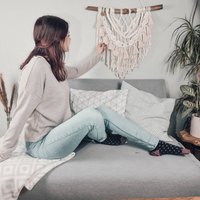 Großer Makramee Wandbehang . Xl Wandschmuck Wanddeko Boho Großer Makramee Wandbehang . Xl Wandschmuck Wanddeko Boho von Seelenverknuepft