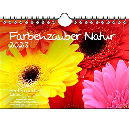 Farbenzauber Natur DIN A5 Wandkalender für 2023 Farben Colours - Seelenzauber, mehrfarbig, KN2023-5W-0292-D-0 von Seelenzauber