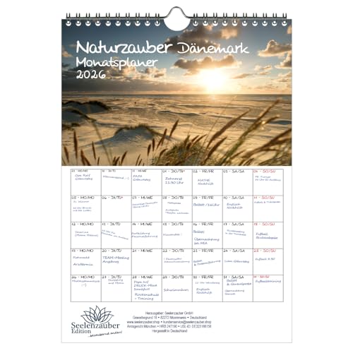 Naturzauber Dänemark Planer DIN A4 Kalender für 2026 Natur Reise Land Urlaub - Seelenzauber Naturzauber Dänemark Planer DIN A4 Kalender für 2026 Natur Reise Land Urlaub - Seelenzauber von Seelenzauber