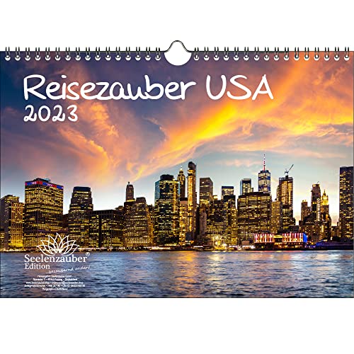 Reisezauber USA DIN A4 Kalender für 2023 USA Stadt und Land - Seelenzauber, mehrfarbig, KN2023-4W-0370-D-0 von Seelenzauber