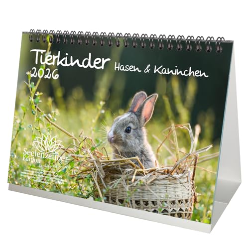 Tierkinder Hasen und Kaninchen DIN A5 Tischkalender für 2026 - Seelenzauber Tierkinder Hasen und Kaninchen DIN A5 Tischkalender für 2026 - Seelenzauber von Seelenzauber