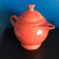 Vintage Fiestaware Persimmon Teekanne Homer Laughlin Piece, Seltene Ruhe Farbe, Aber Guter Zustand Teekanne, Sammler Keramik von SeelwithaKiss