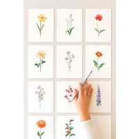 Custom - Geburtsblume Handgemaltes Aquarell Kunstwerk Custom - Geburtsblume Handgemaltes Aquarell Kunstwerk von SeenAndFeltbyAdelya