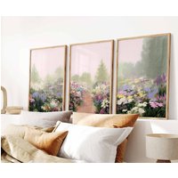 Blumen Aquarell Bilder Set Boho Schlafzimmer Wandkunst von SeenAndFeltbyAdelya