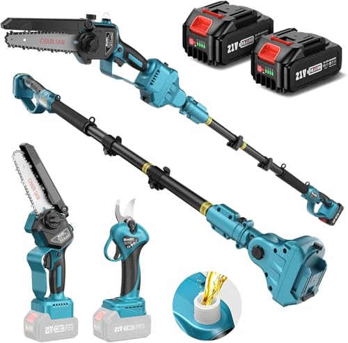 SEESII P6 Combo 6 Zoll Mini Kettensäge mit Teleskopstange & 33 mm Elektro Gartenschere SEESII P6 Combo 6 Zoll Mini Kettensäge mit Teleskopstange & 33 mm Elektro Gartenschere von Seesii