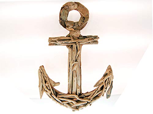 SEESTERN Treibholz Deko m. Anker (60 cm) Motiv Wanddeko Driftwood Schild Holzdeko /FBA_1841 von Seestern Sportswear