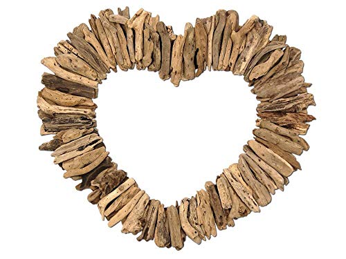 SEESTERN Treibholz Deko mit Herz (40 cm) Motiv Wanddeko Driftwood Holzdeko /FBA_1320 von Seestern Sportswear