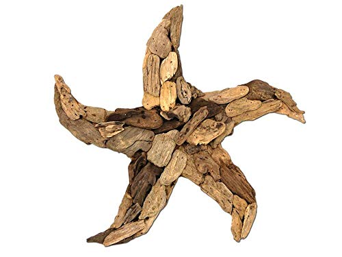 SEESTERN Treibholz Deko mit Seestern (40 cm) Motiv Wanddeko Driftwood Holzdeko /FBA_1327 von Seestern Sportswear