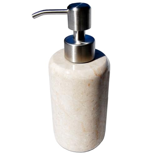 SEESTERN massiver Marmor Seifenspender incl.Edelstahl Pumpe Naturstein poliert /FBA_1972 von Seestern Sportswear