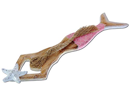 Seestern Sportswear Dekoration Holz Wand Deko Meerjungfrau Mermaid 62 x 14 cm /1981_L rosa Seestern Sportswear Dekoration Holz Wand Deko Meerjungfrau Mermaid 62 x 14 cm /1981_L rosa von Seestern Sportswear