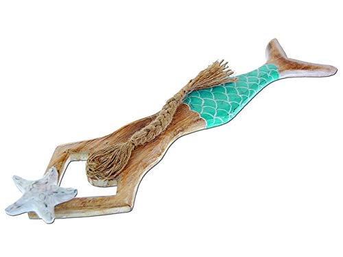 Seestern Sportswear Dekoration Holz Wand Deko Meerjungfrau Mermaid 62 x 14 cm /FBA_1981_L türkis Seestern Sportswear Dekoration Holz Wand Deko Meerjungfrau Mermaid 62 x 14 cm /FBA_1981_L türkis von Seestern Sportswear