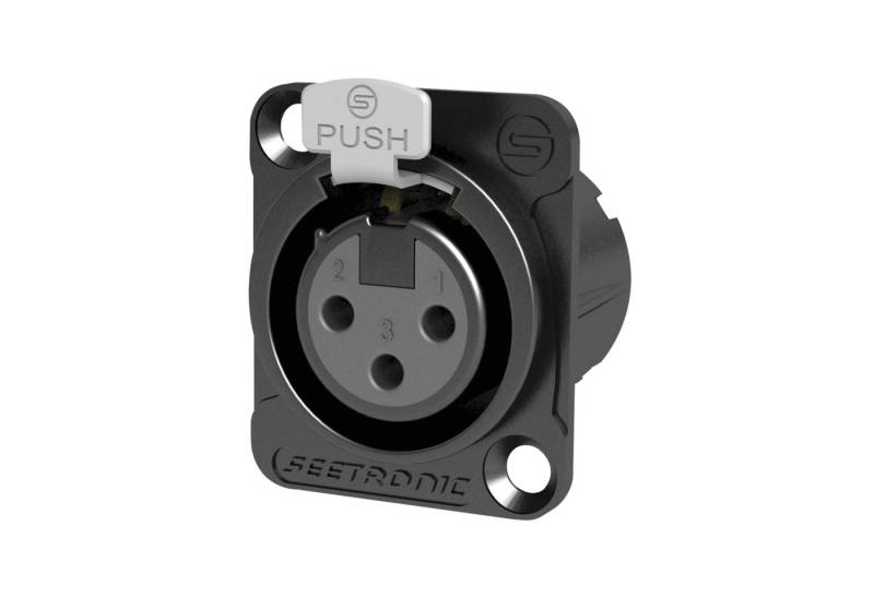 Seetronic Kabelverbinder-Sortiment Seetronic XLR 3P Chassis - female Silberkontakte - schwarzes Gehäuse von Seetronic