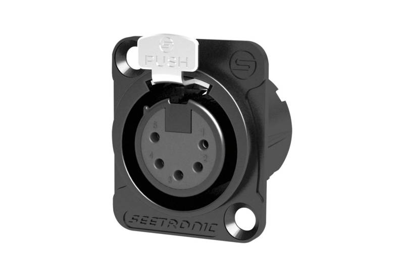 Seetronic Kabelverbinder-Sortiment Seetronic XLR 5P Chassis - female Silberkontakte - schwarzes Gehäuse Seetronic Kabelverbinder-Sortiment Seetronic XLR 5P Chassis - female Silberkontakte - schwarzes Gehäuse von Seetronic