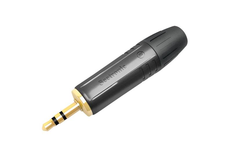 Seetronic Klinkenstecker Seetronic 3.5mm Stereo Plug vergol. Kont. - sw Gehäuse - sw Endkappe von Seetronic
