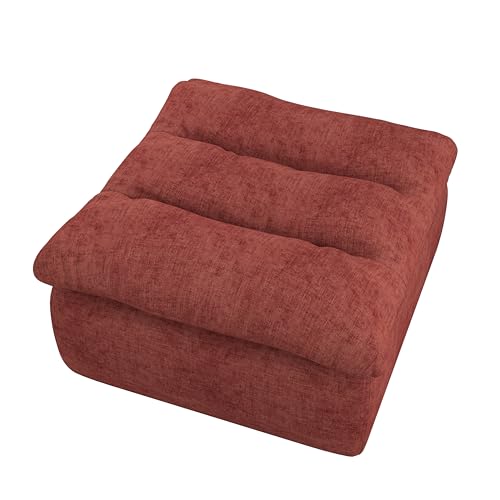 Seeye Lazy Floor Sofa Modern Armless Floor Lounge Chair Comfy Fabric for Living Room Bedroom Office, Orange von Seeye