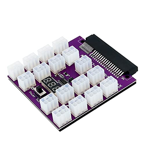 Sefdrert Upgrade Version ATX 17 X 6Pin Netzteil Breakout Brett Adapter Konverter 12V für BTC Mining von Sefdrert