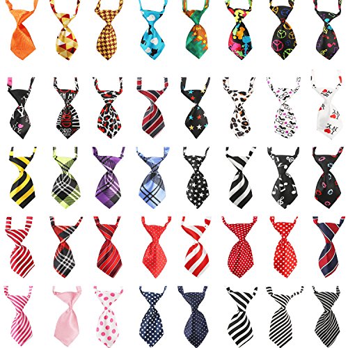 Neck Ties for Dog, Segarty 40PCS Adjustable Dog Ties for Small Dogs Puppy Cats Baby Party Pet Collar Neckties for Holiday Customes Grooming Accessories von Segarty